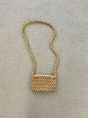 a new day Beaded Mini Crossbody in Light Tan